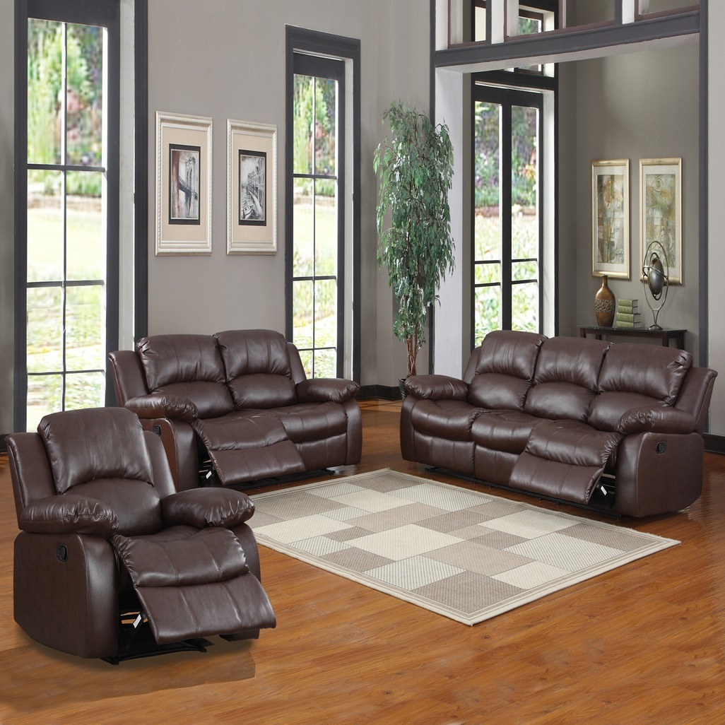 Bradley Manual Recliner Entire Collection Pic 1 ( Heading Manual Recliner Brown Living Room Set )